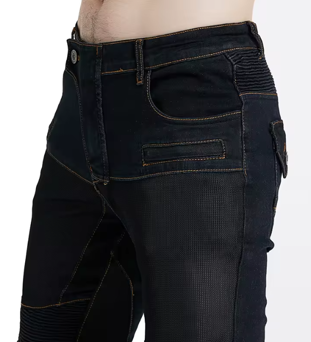 Men's Summer Denim Motorcycle Jeans.