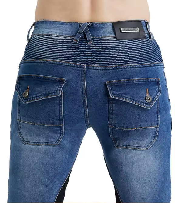 Men's Summer Denim Motorcycle Jeans.