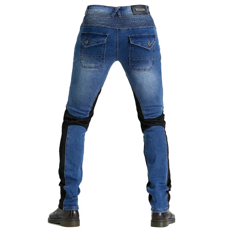 Men's Summer Denim Motorcycle Jeans.