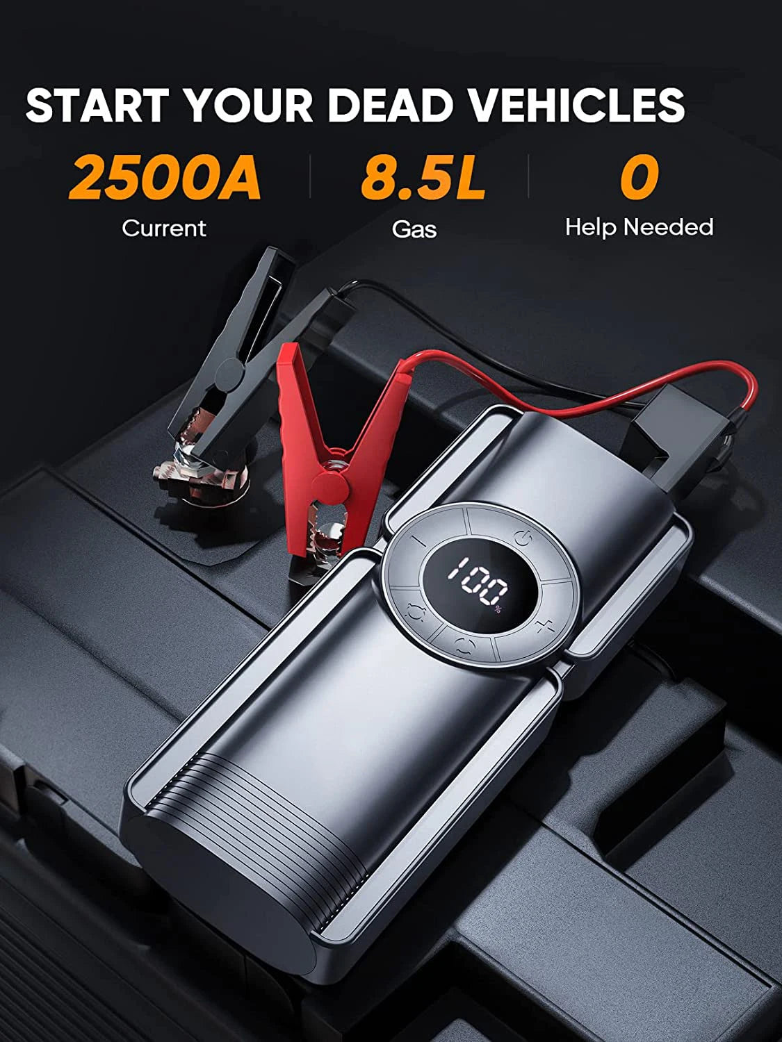 Motorcycle High Efficient Battery Jump Starter and Inflator