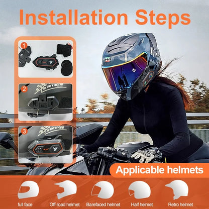 Y20-2X Bluetooth Motorcycle Helmet Headset